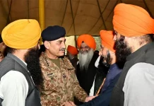 Field Marshal vows restoration of flood-hit Kartarpur gurdwara on priority