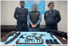 Two caugt, arms’ cache recovered