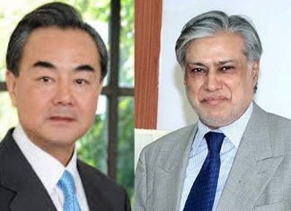 Dar, Wang Yi reaffirm support for regional peace & stability