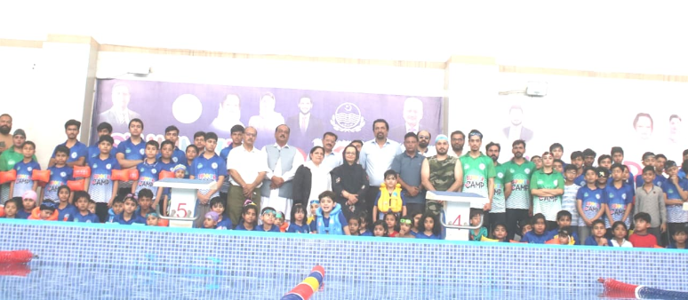 Tahira inaugurates summer swimming camp