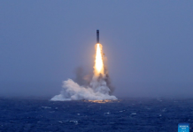 Chinese Navy conducts test launch of strategic missile by submarine