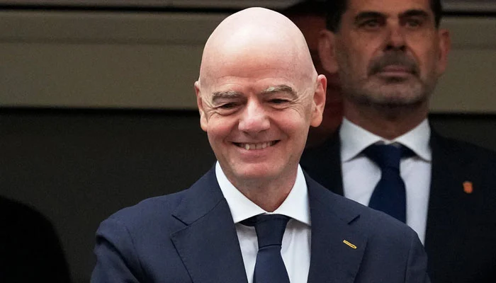 FIFA President Gianni Infantino in the stands before the World Cup 2026 match between Spain and Austria at Los Angeles Stadium, in California, US on July 2, 2026.