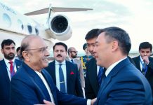 President Zardari arrives in Kyrgyzstan for official visit to boost bilateral ties